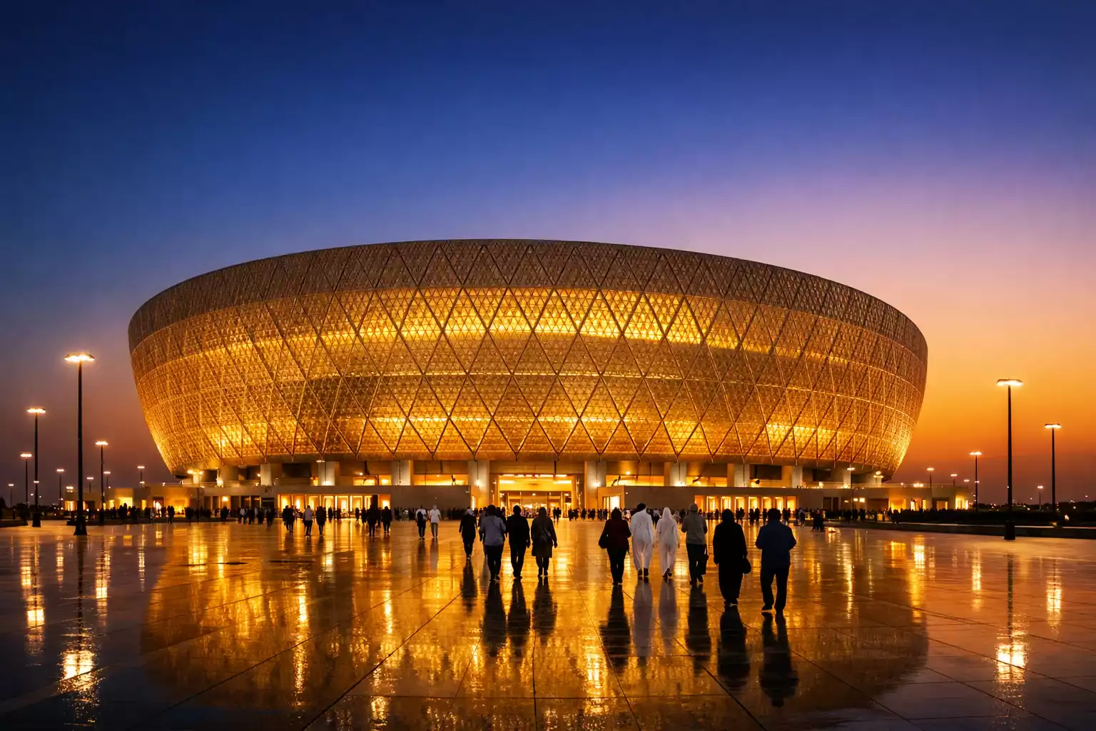 Estadio Lusail Arena de Doha preparado para el Mundial de Baloncesto FIBA 2027 en Catar